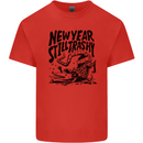Happy New Year Still Trashy Possum Kids T-Shirt Childrens Red