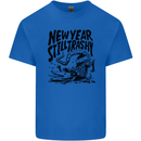Happy New Year Still Trashy Possum Kids T-Shirt Childrens Royal Blue