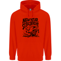 Happy New Year Still Trashy Possum Mens 80% Cotton Hoodie Bright Red
