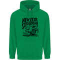 Happy New Year Still Trashy Possum Mens 80% Cotton Hoodie Irish Green
