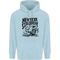 Happy New Year Still Trashy Possum Mens 80% Cotton Hoodie Light Blue