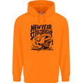 Happy New Year Still Trashy Possum Mens 80% Cotton Hoodie Orange
