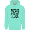 Happy New Year Still Trashy Possum Mens 80% Cotton Hoodie Peppermint