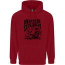 Happy New Year Still Trashy Possum Mens 80% Cotton Hoodie Red