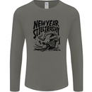 Happy New Year Still Trashy Possum Mens Long Sleeve T-Shirt Charcoal