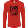 Happy New Year Still Trashy Possum Mens Long Sleeve T-Shirt Red