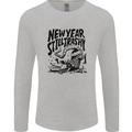 Happy New Year Still Trashy Possum Mens Long Sleeve T-Shirt Sports Grey