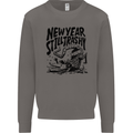 Happy New Year Still Trashy Possum Mens Sweatshirt Jumper Charcoal