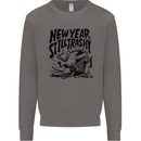 Happy New Year Still Trashy Possum Mens Sweatshirt Jumper Charcoal