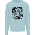 Happy New Year Still Trashy Possum Mens Sweatshirt Jumper Light Blue