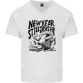 Happy New Year Still Trashy Possum Mens V-Neck Cotton T-Shirt White