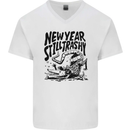 Happy New Year Still Trashy Possum Mens V-Neck Cotton T-Shirt White