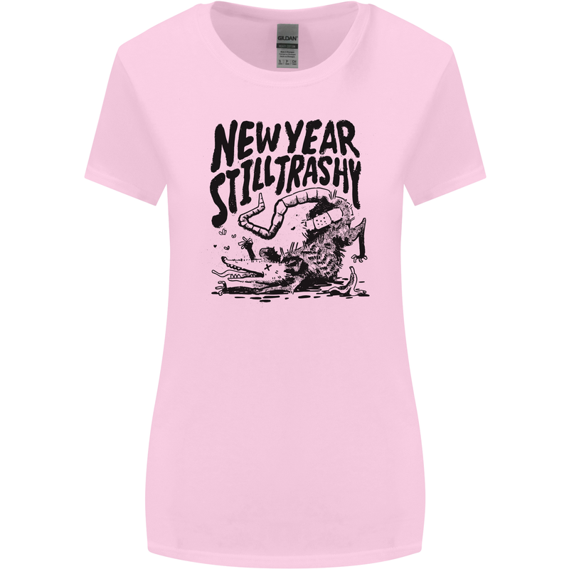 Happy New Year Still Trashy Possum Womens Wider Cut T-Shirt Light Pink