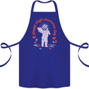 Happy Single Awareness Day Cotton Apron 100% Organic Royal Blue