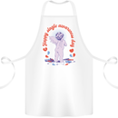 Happy Single Awareness Day Cotton Apron 100% Organic White