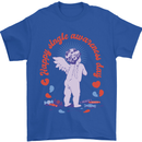 Happy Single Awareness Day Mens T-Shirt 100% Cotton Royal Blue