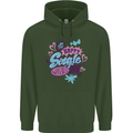 Happy Single Day Anti Valentines Romance Childrens Kids Hoodie Forest Green