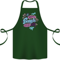 Happy Single Day Anti Valentines Romance Cotton Apron 100% Organic Forest Green