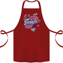 Happy Single Day Anti Valentines Romance Cotton Apron 100% Organic Maroon