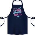 Happy Single Day Anti Valentines Romance Cotton Apron 100% Organic Navy Blue