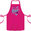 Happy Single Day Anti Valentines Romance Cotton Apron 100% Organic Pink