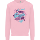 Happy Single Day Anti Valentines Romance Kids Sweatshirt Jumper Light Pink