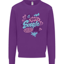 Happy Single Day Anti Valentines Romance Kids Sweatshirt Jumper Purple