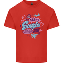 Happy Single Day Anti Valentines Romance Kids T-Shirt Childrens Red