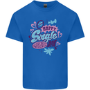 Happy Single Day Anti Valentines Romance Kids T-Shirt Childrens Royal Blue