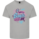 Happy Single Day Anti Valentines Romance Kids T-Shirt Childrens Sports Grey