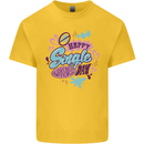 Happy Single Day Anti Valentines Romance Kids T-Shirt Childrens Yellow