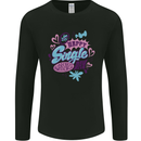 Happy Single Day Anti Valentines Romance Mens Long Sleeve T-Shirt Black