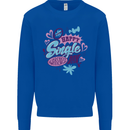 Happy Single Day Anti Valentines Romance Mens Sweatshirt Jumper Royal Blue