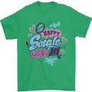 Happy Single Day Anti Valentines Romance Mens T-Shirt 100% Cotton Irish Green