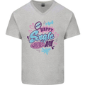 Happy Single Day Anti Valentines Romance Mens V-Neck Cotton T-Shirt Sports Grey