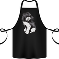 Harlequin Poodle Sketch Cotton Apron 100% Organic Black
