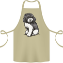 Harlequin Poodle Sketch Cotton Apron 100% Organic Khaki