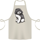 Harlequin Poodle Sketch Cotton Apron 100% Organic Natural