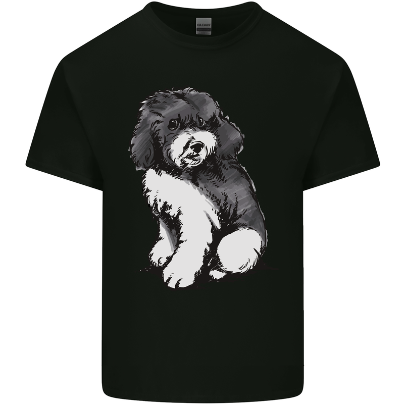 Harlequin Poodle Sketch Kids T-Shirt Childrens Black