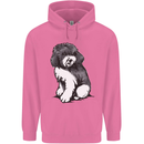 Harlequin Poodle Sketch Mens 80% Cotton Hoodie Azelea