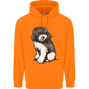 Harlequin Poodle Sketch Mens 80% Cotton Hoodie Orange