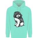 Harlequin Poodle Sketch Mens 80% Cotton Hoodie Peppermint
