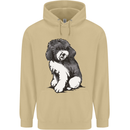 Harlequin Poodle Sketch Mens 80% Cotton Hoodie Sand