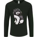 Harlequin Poodle Sketch Mens Long Sleeve T-Shirt Black