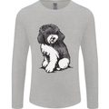 Harlequin Poodle Sketch Mens Long Sleeve T-Shirt Sports Grey