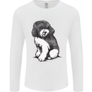 Harlequin Poodle Sketch Mens Long Sleeve T-Shirt White