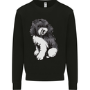 Harlequin Poodle Sketch Mens Sweatshirt Jumper Black