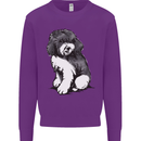 Harlequin Poodle Sketch Mens Sweatshirt Jumper Purple