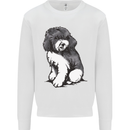 Harlequin Poodle Sketch Mens Sweatshirt Jumper White
