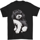 Harlequin Poodle Sketch Mens T-Shirt Cotton Gildan Black